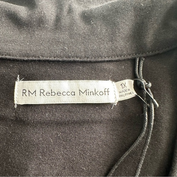 Rebecca Minkoff Women's Sleepwear Sz 1X Notch Collar Pajama Set Black - Picture 2 of 4